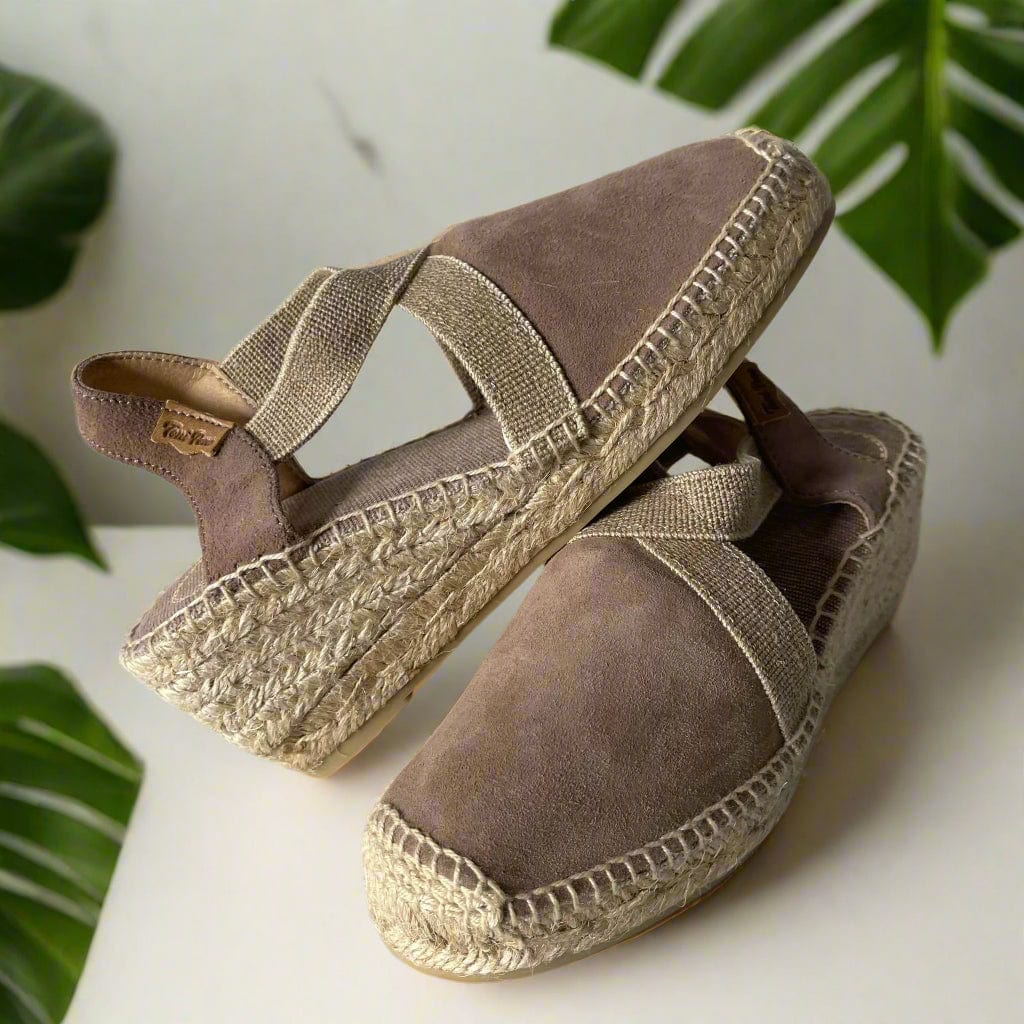 Taupe suede wedge Toni Pons sandals 