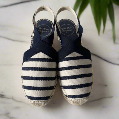 Ladies Toni Pons Striped Canvas Espadrille