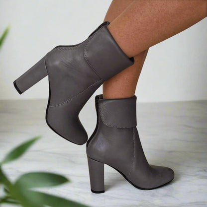 Petite ankle boots set on a high block heel