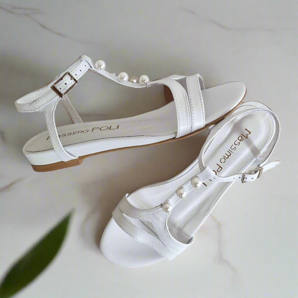 L’AGENCE Cecile Ankle Strap Sandal in White 2024 Size EU 38.5 NWOT