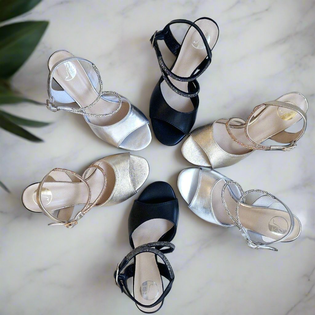 Silver strappy sandals kitten clearance heel