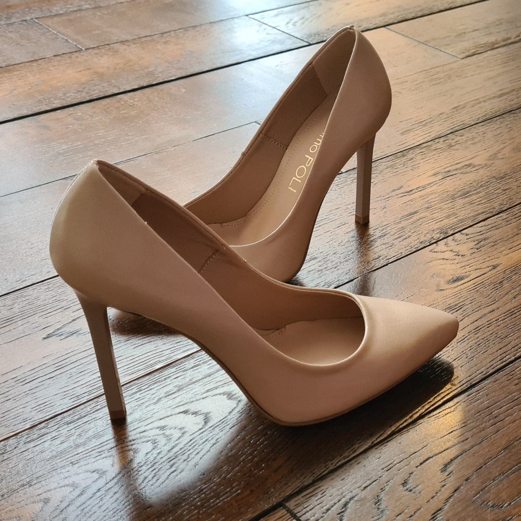 Ladies nude best sale court shoes